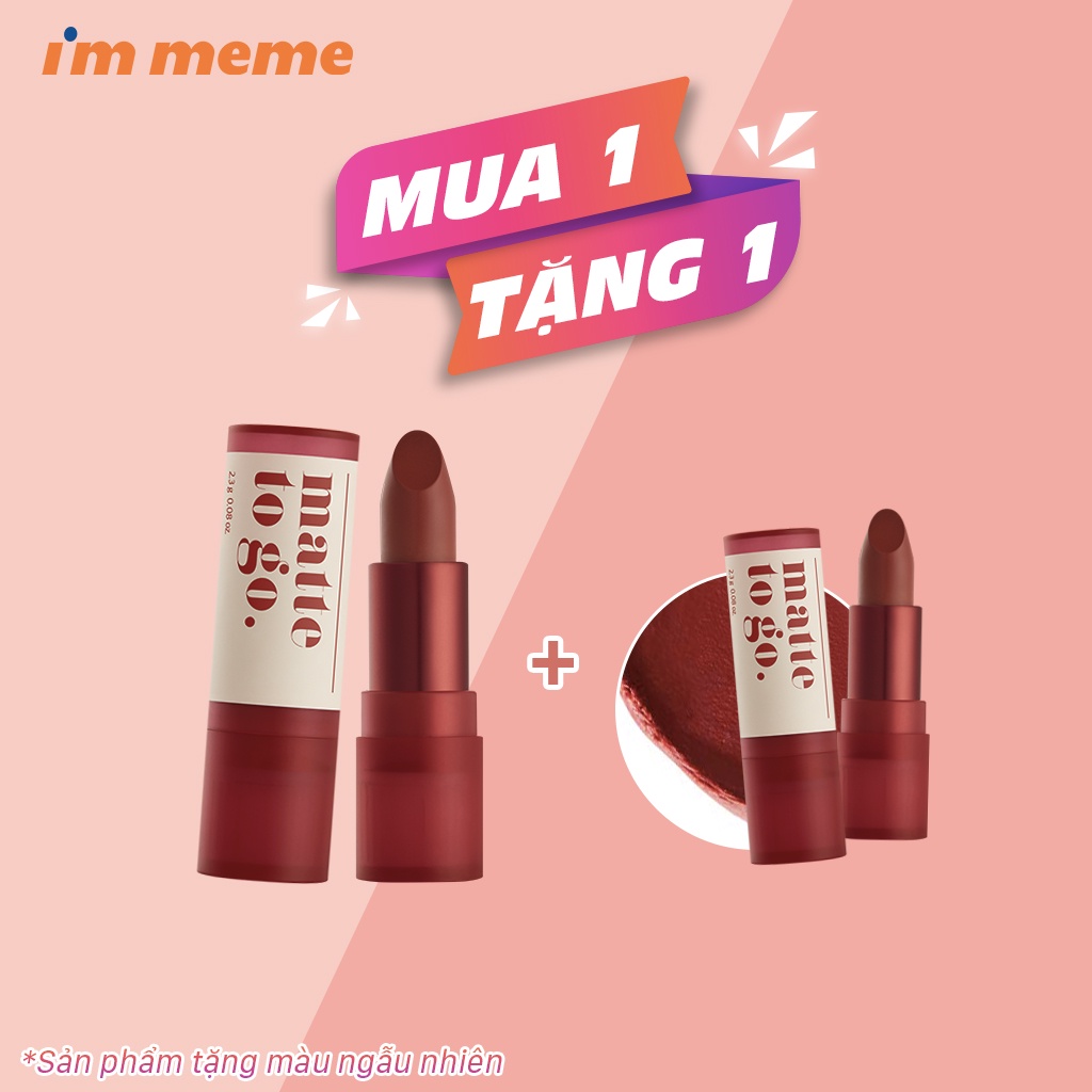 Son Thỏi Lì Siêu Mịn I'm MeMe Matte To Go 2.3g