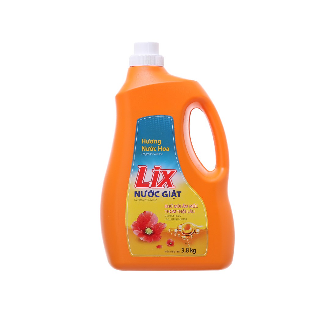 Combo 3 chai Nước giặt Lix hương nước hoa 3,8L-3.6kg (mới)