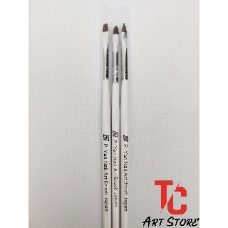 Bộ 3 Cọ Yan Nail Art Brush – Cọ Nail Đủ Đầu