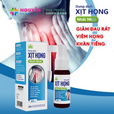 Xịt họng Nhất Nhất 20ml - Giúp giảm ho, giảm đau rát, ngứa họng, viêm họng