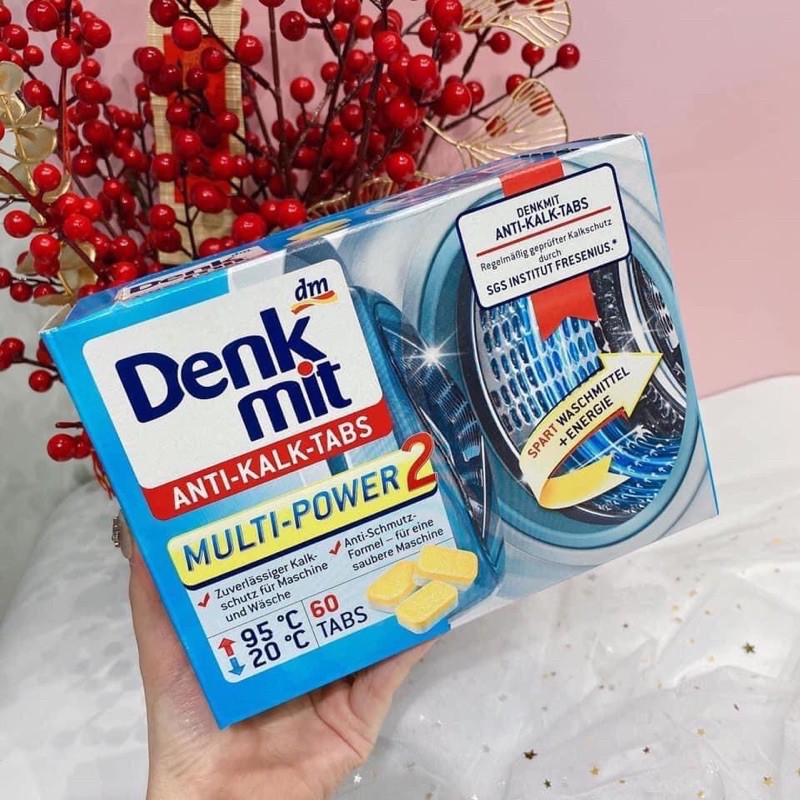 Viên tẩy lồng giặt Denkmit ⚡ CHẤT LƯỢNG CAO ⚡ 1 viên vệ sinh lồng giặt Denkmit Hàng Đức - Mẫu mới 2020