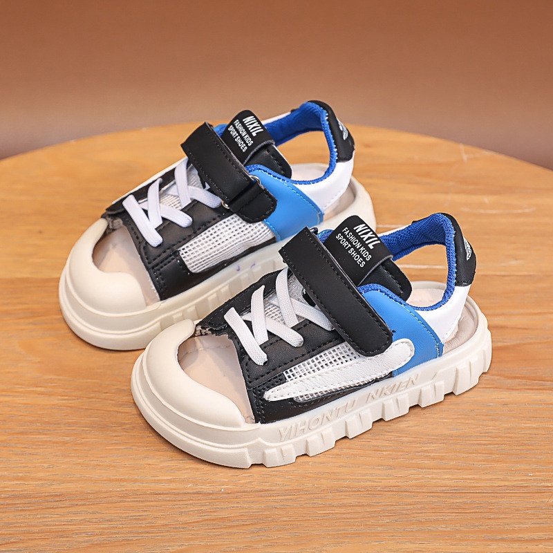 Dép sandal quai hậu mũi cao, chống vấp chống trơn cho bé trai bé gái 328