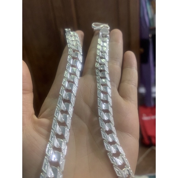 Lắc tay nam mắt đơn ngôi sao đẹp bạc ta