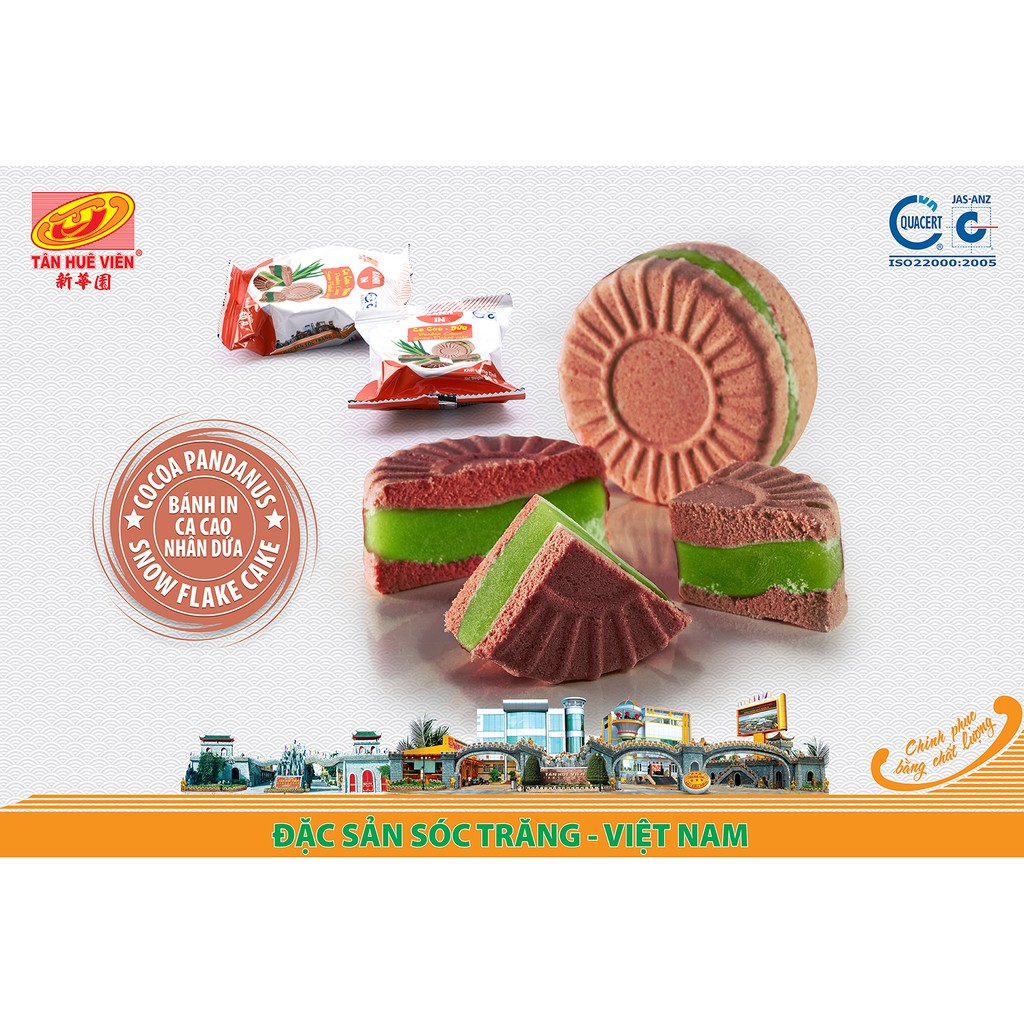 Bánh In Ca cao Dứa Tân Huê Viên 360g
