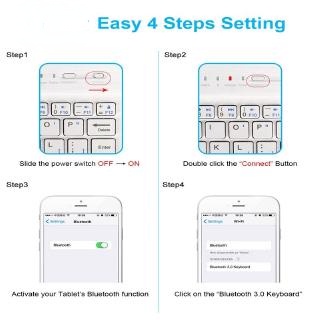 Bàn Phím Bluetooth ko dây Mini Cho tablet táo