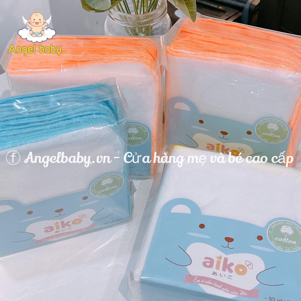 Khăn sữa nhật Aiko cao cấp 4 lớp 10cái/túi