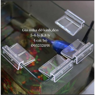 Chân Mika Làm Giá Đỡ Đèn & Kính Cho Bể Cá Cảnh (6-8 ly) (1 bộ 4 cái)