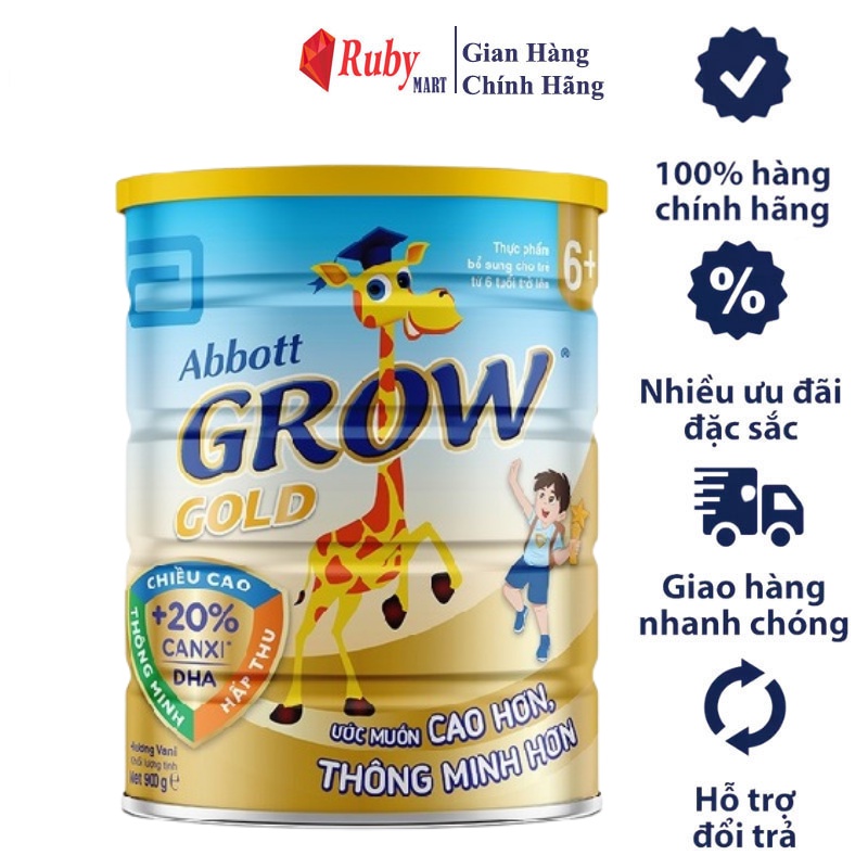 Sữa Bột Abbott Grow Gold 3+ Và 6+ Lon 900g