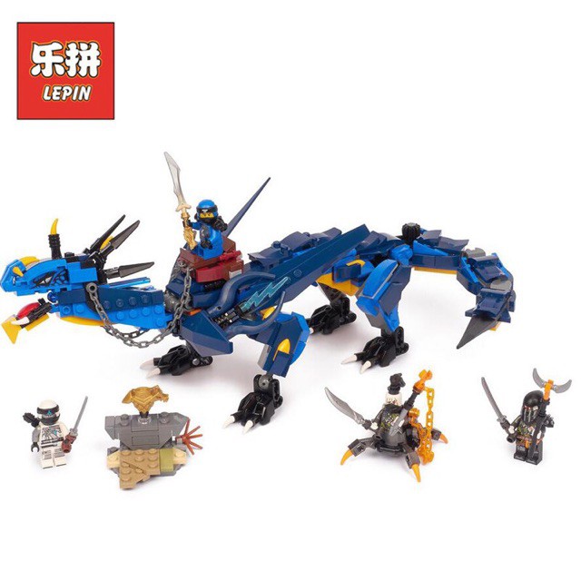 Lắp Ráp Xếp Hình Lego Ninjago 70652 LEPIN 06080 sy1129 tercel 6009: Rồng sấm sét huyền thoại của Jay 522 MẢNH (ảnh thật)