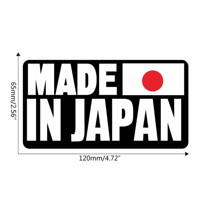 Đề Can Phản Quang In Chữ Made In Japan Hoạt Hình Sáng Tạo Trang Trí Xe Hơi