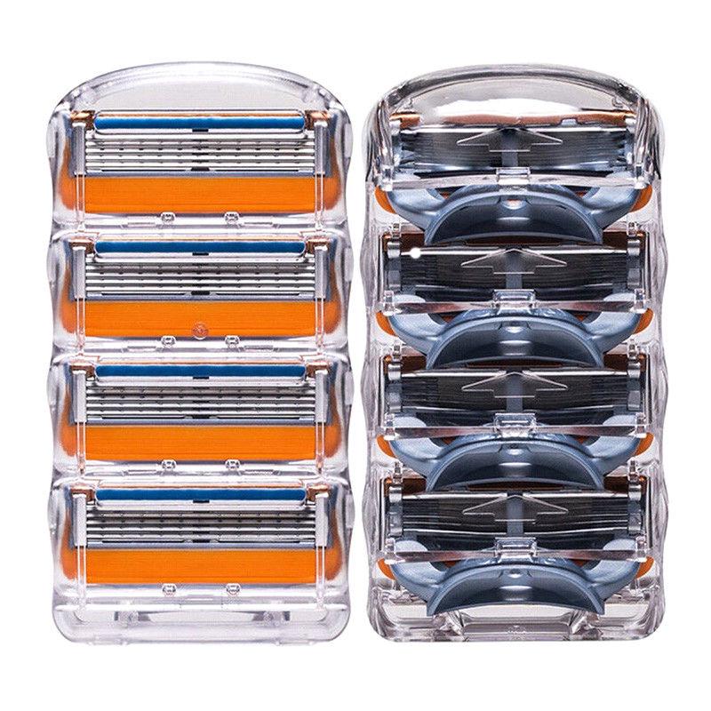 4 / 8 Cái 5 Lưỡi Dao Cạo Cạo Râu Hộp Đựng Lưỡi Dao Cho Gillette Fusion ProGlide