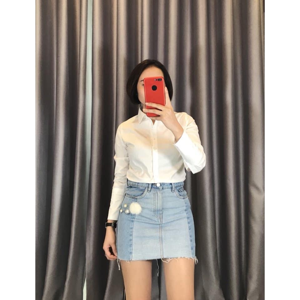 Áo trắng Sơmi hàng zara bazic - classic/ hàng xuất xịn