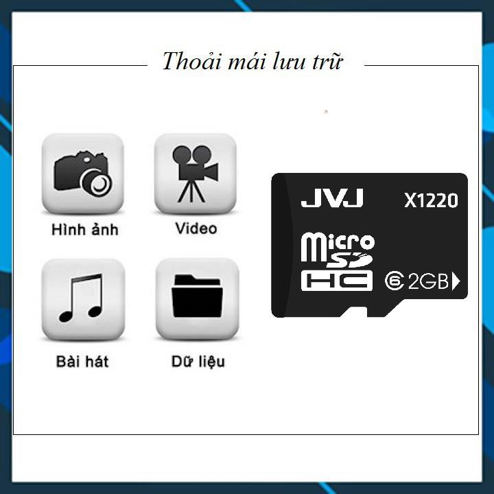 Thẻ nhớ 2G JVJ C10 microSDHC - chính hãng, BH 5 năm, 1 đổi 1, điện thoại android, camera [Giá Hủy Diệt]