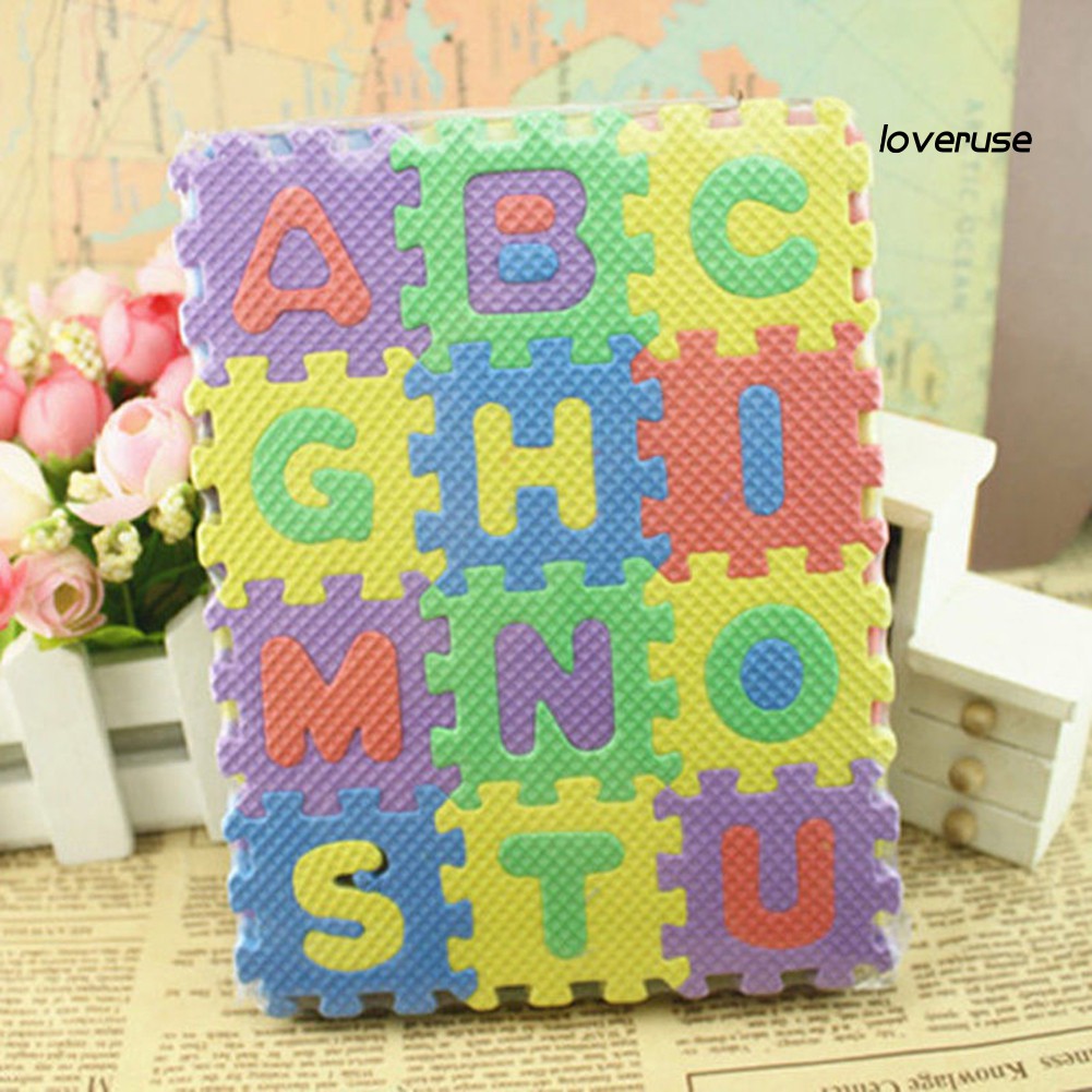 Set 36 Miếng Xốp Ghép Hình In Chữ Cái Cho Bé