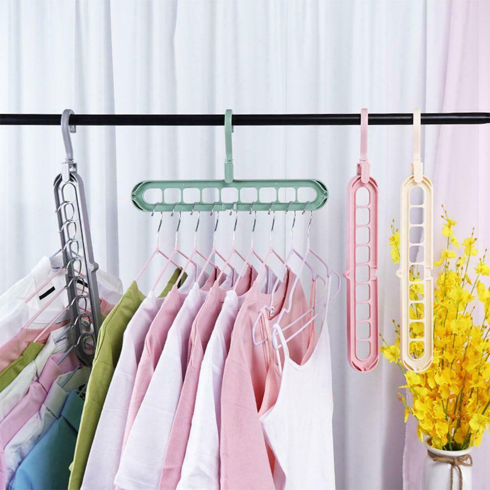Thanh treo móc quần áo 9 Lỗ Đa Năng N2A5 Q8W6