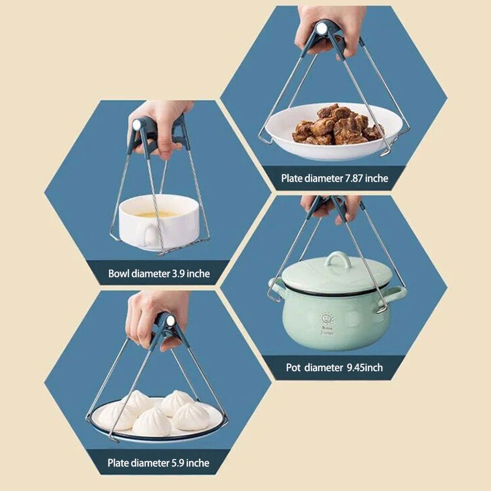 Kẹp nhấc đồ ăn nóng CONOPERY chống bỏng chống trượt có thể gấp gọn tiện dụng