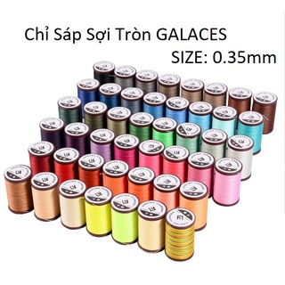Chỉ sáp tròn galaces size 0.35mm - phụ kiện làm da handmade