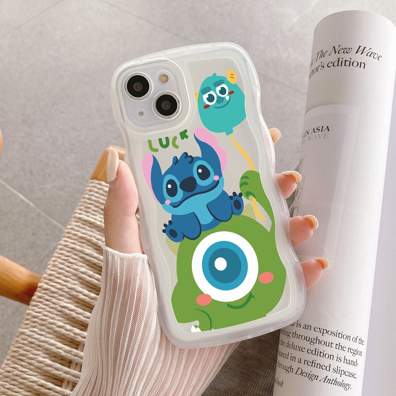 Ốp lưng iphone Ốp Điện Thoại Silicone Mềm Trong Suốt In Hình Stitch Cho iPhone 13 pro max iPhone 11 iPhone