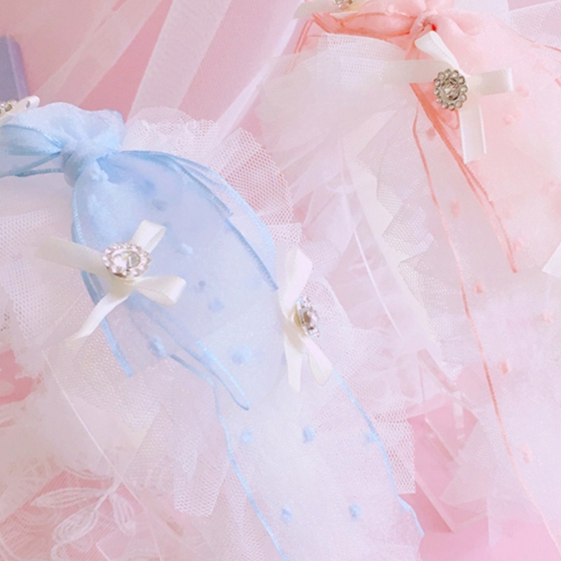 Băng Đô Ren Đính Nơ Hóa Trang Cô Hầu Gái Lolita