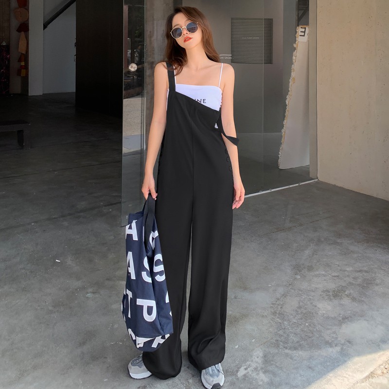 Jumpsuit Ống Rộng Thời Trang Mùa Hè Hàn Quốc 2021