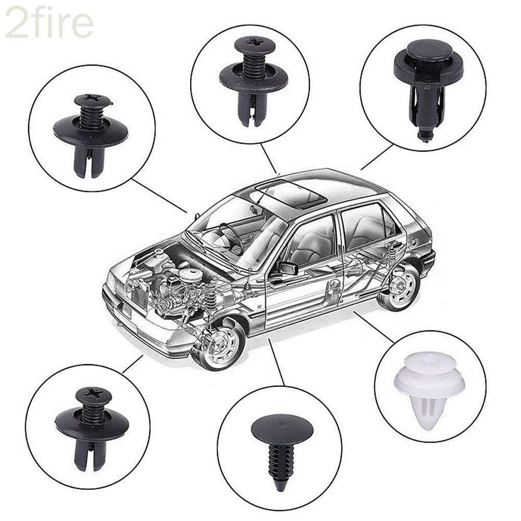 FENDER Bộ 100 đinh tán nhựa được sử dụng làm phụ tùng cho xe ô tô