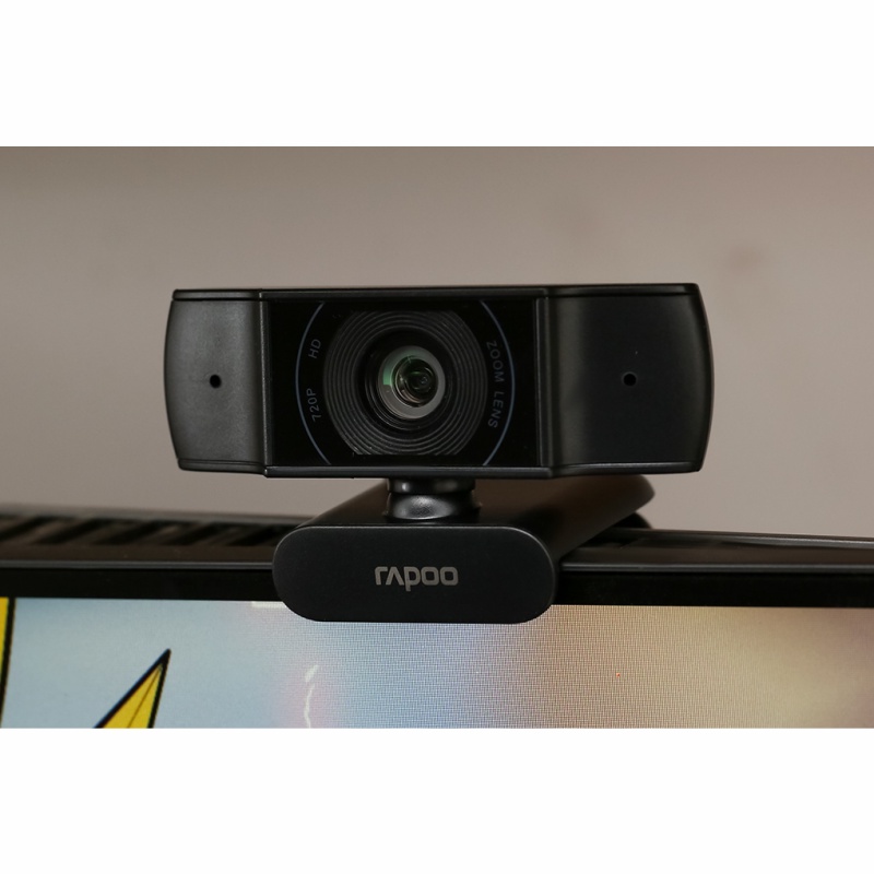 Camera máy tính bàn có mic nói chuyện - Webcam rapoo c200 hd 720p chính hãng siêu nét pd0076