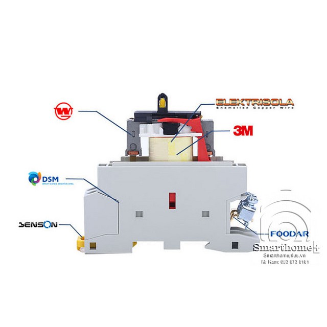 Khởi Động Từ Contactor Hỗ Trợ Công Tắc Tay 3 Pha 4 Dây 32A BCH-3P32M