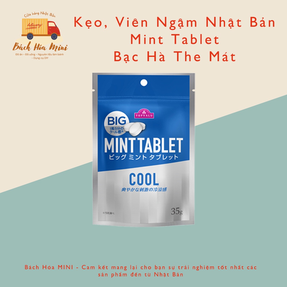Kẹo, Viên Ngậm Bạc Hà Mát Lạnh Hỗn Hợp Topvalu Nhật Bản  - Bách Hóa Mini