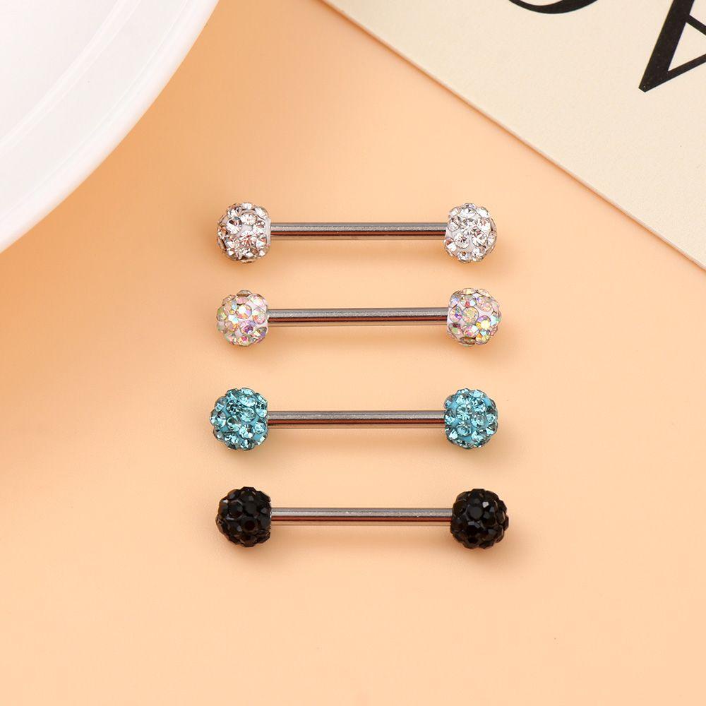 Melodg 1 Cặp Vòng Núm Vú Giả|Khuyên Xỏ Cơ Thể Bằng Thép Đính Đá Zircon 316L