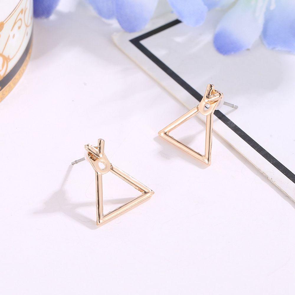 Hoa Tai Dáng Dài Mặt Hình Tam Giác Thiết Kế Độc Đáo Cho Nữ