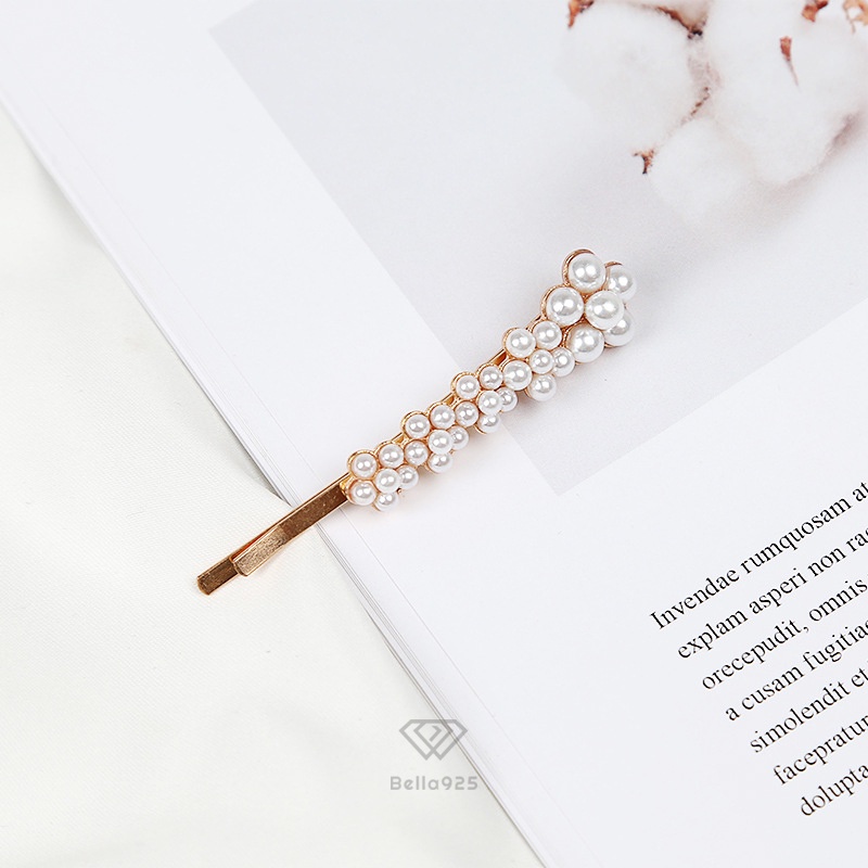 Kẹp tóc Bella 925 cài tóc đính đá hình hoa mai dễ thương sang trọng