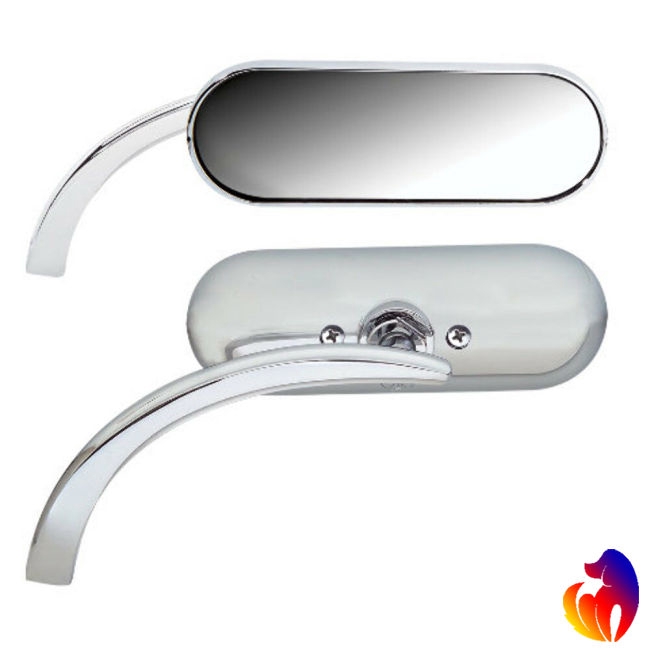 Blackhole Gương Chiếu Hậu Mini Hình Oval Cho Xe Mô Tô Dyna Sportster Dyna