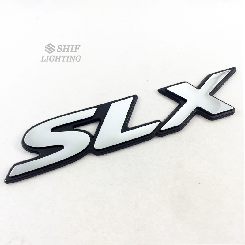 Miếng dán logo SLX mạ chrome dùng trang trí xe độc đáo