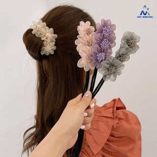 Dây Búi Tóc Hình Hoa Nhiều Màu Dễ Thương
