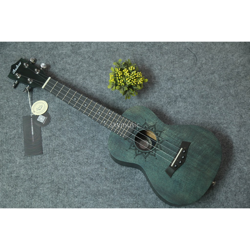 [HÀNG XỊN] Đàn Ukulele Concert Andrew 23inch Gỗ Siêu Đẹp Âm Cực Vang (Tặng kèm Full 9 Món Phụ Kiện)