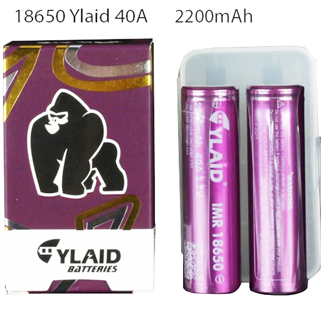 Pin sạc 18650 Cylaid Tím 2200mAh 40A for Mech and Boxes mods