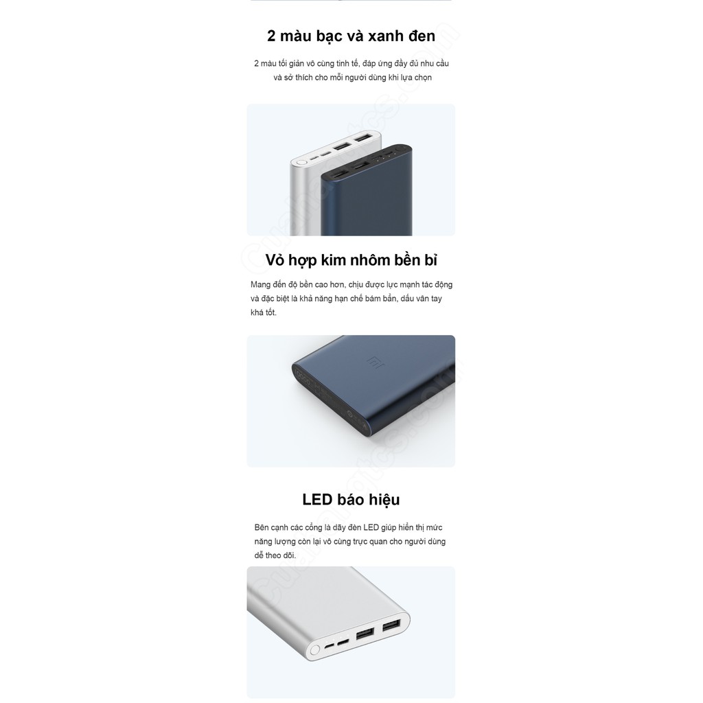 Pin Sạc Dự Phòng 10000mAh Xiaomi bản sạc nhanh 18W Gen3 PLM13ZM