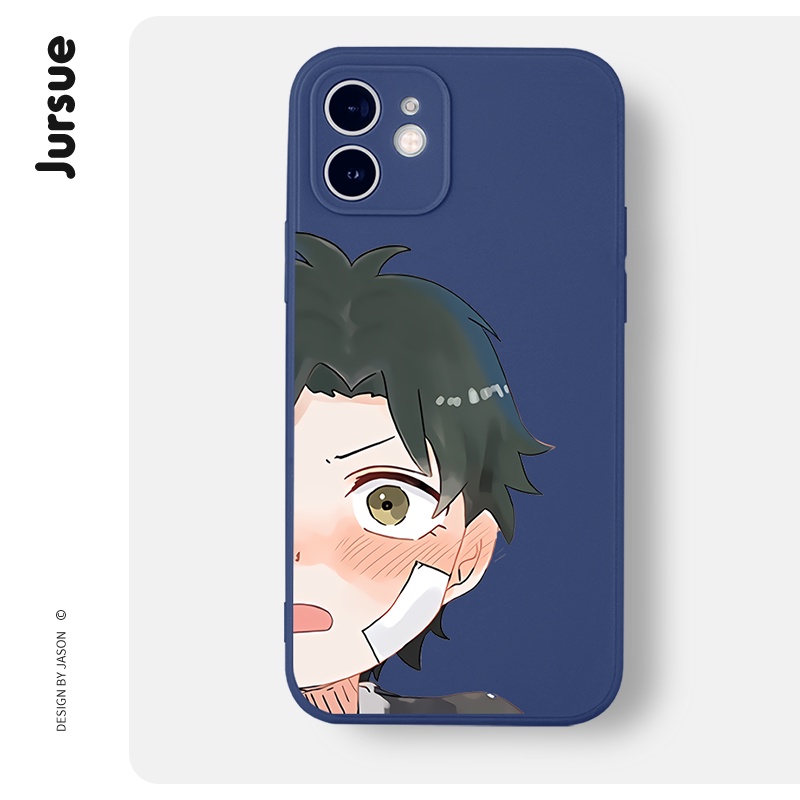 Ốp lưng JURSUE hoạt hình cặp đôi dễ thương đẹp chống sốc Cho iPhone 14 13 12 11 Pro Max SE 2020 X XR XS 8 7 ip 6S 6 Plus kute XYH586