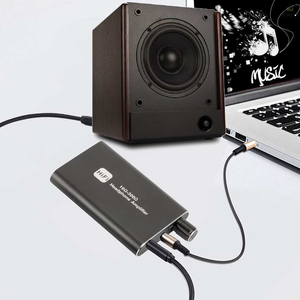 Bộ khuếch đại tai nghe Hifi vỏ nhôm AMP 600mAh với cổng 3.5mm