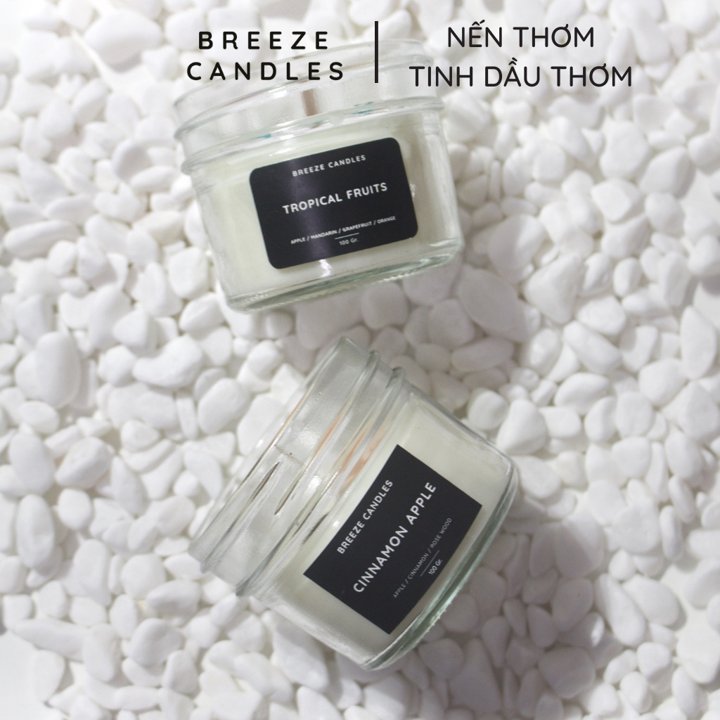 Nến thơm thiên nhiên hương ngọt ấm của táo, quế và gỗ hồng - CINNAMON APPLE - 100gr