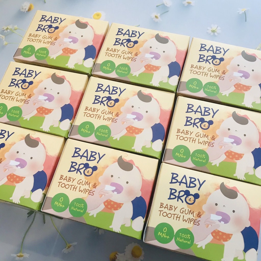  [FREESHIP EXTRA] [Date 11/2023] Khăn lau răng miệng Baby Bro/ Tưa lưỡi Baby Bro