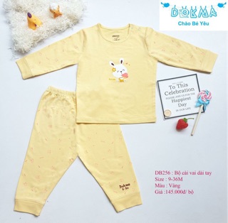 Bộ dài tay mỏng Dokma cho bé trai/gái