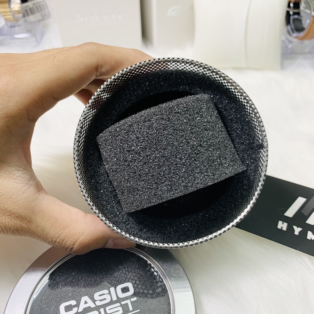 Hộp đựng đồng hồ Casio WRIST Technology chính hãng chất liệu thiếc sáng bóng cao cấp
