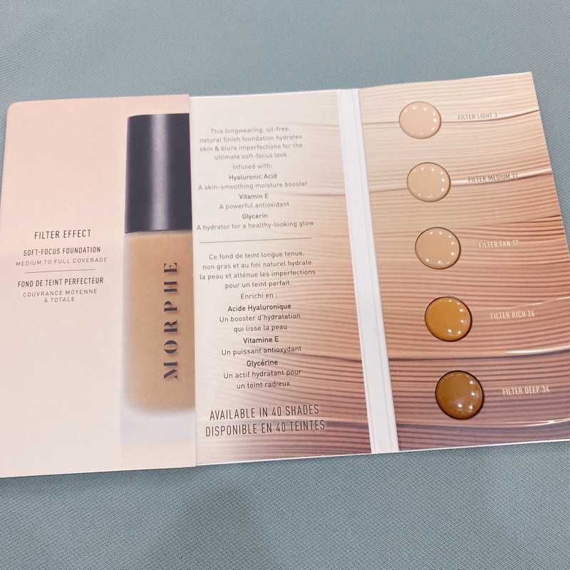 Vỉ kem nền 5 ô Morphe Filter Effect Soft - Focus Foundation