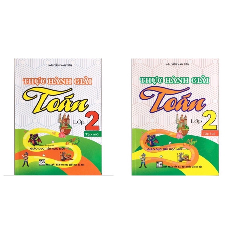Sách - (Combo 2 tập) Thực Hành Giải Toán Lớp 2 (Theo chương trình tiểu học mới)