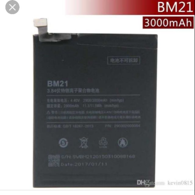 Pin xiaomi mi note / BM21 (3000mAh) xịn bảo hành 6 tháng