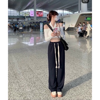 💚 SET ÁO TRẮNG CỘT CỔ YẾM + QUẦN SUÔNG 💚
