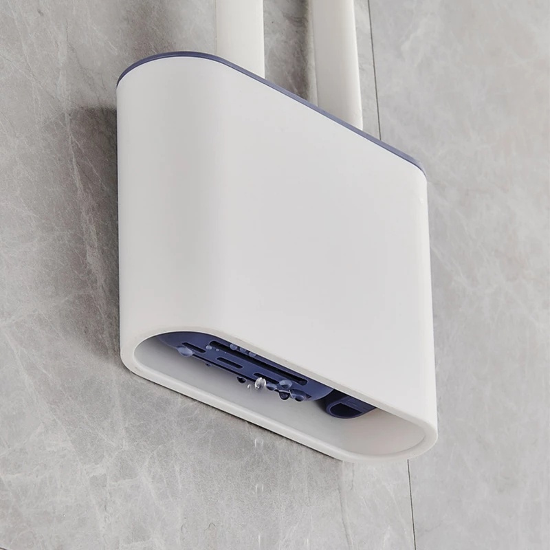 Bàn Chải Vệ Sinh Toilet Gắn Tường Bằng Silicone Tiện Dụng Không Cần Khoan Bằng Silicone