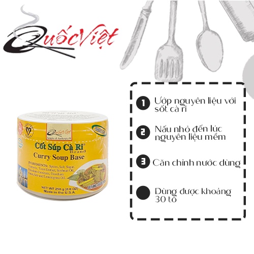 Gia Vị Nấu Súp Cà Ri Cốt Quốc Việt 250g - Nhập Khẩu USA