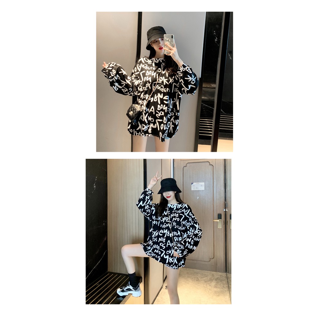 Áo thun tay bồng oversize cực chất in chữ có ảnh thật